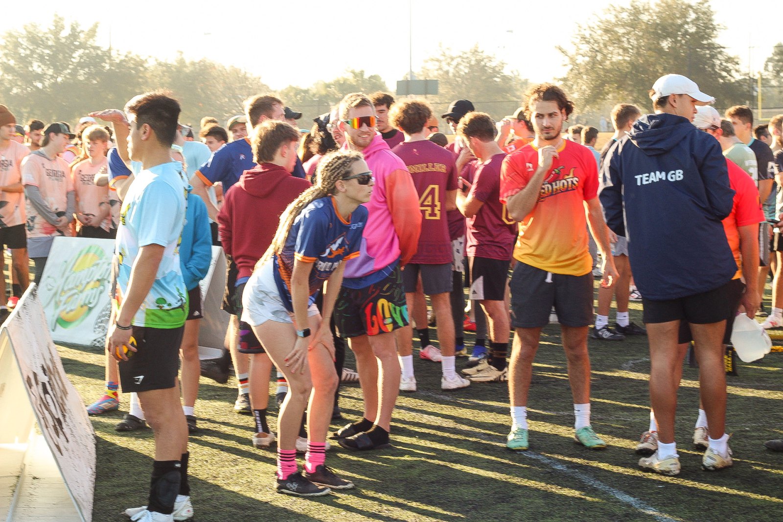 Players gathered at a league event